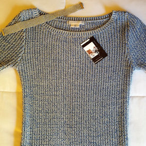 Sexy Fitted Woven Sweater NWT